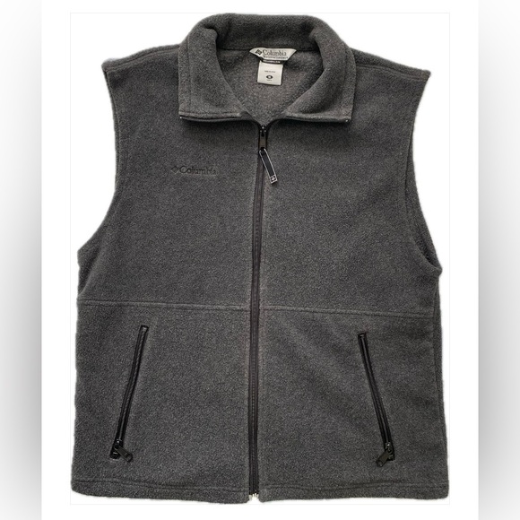 Columbia Other - Columbia Dark Grey Fleece Sweater Vest 100% Polyester Size M